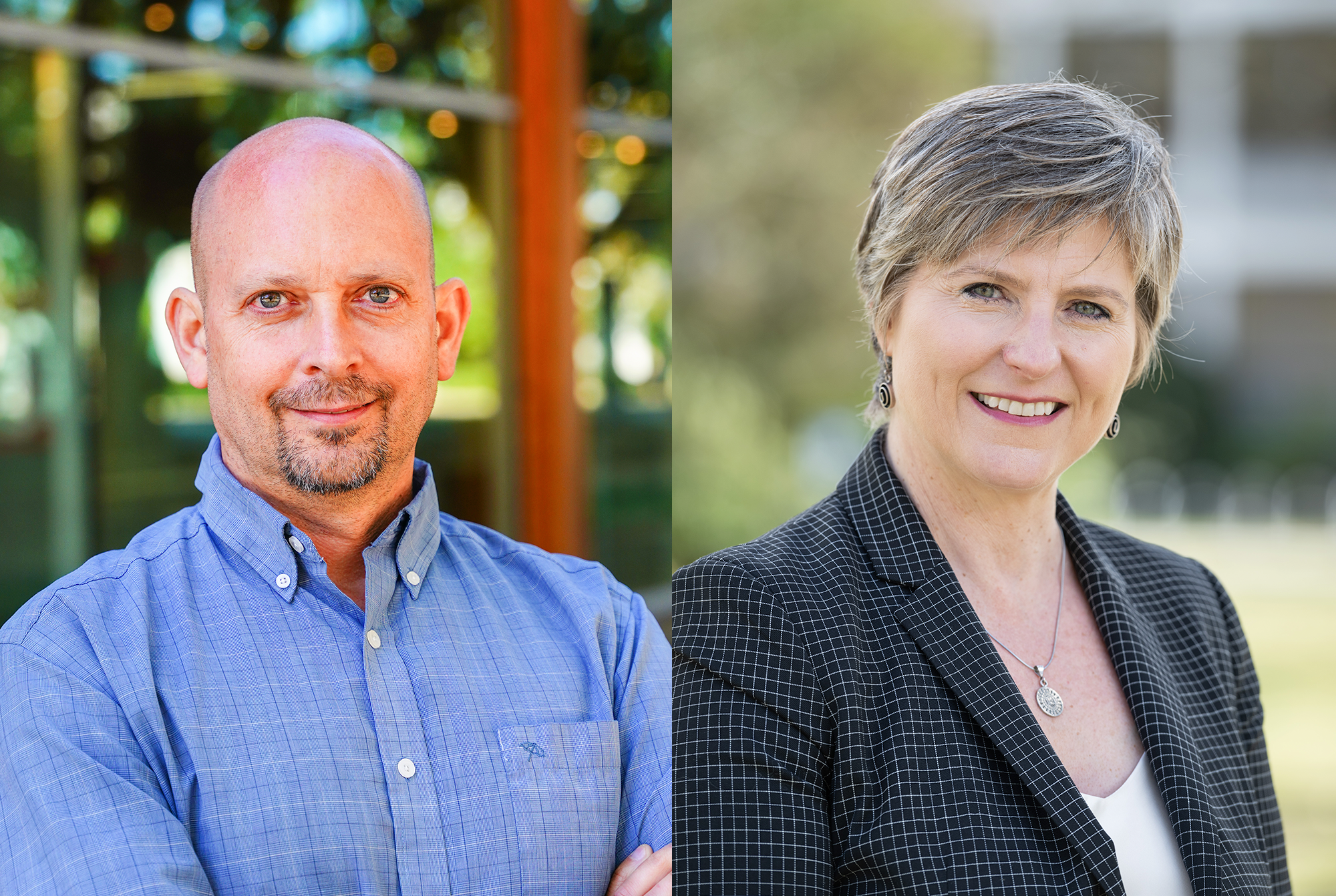 Headshots of Dr. Erik Eberhardt and Dr. Laurel Schafer