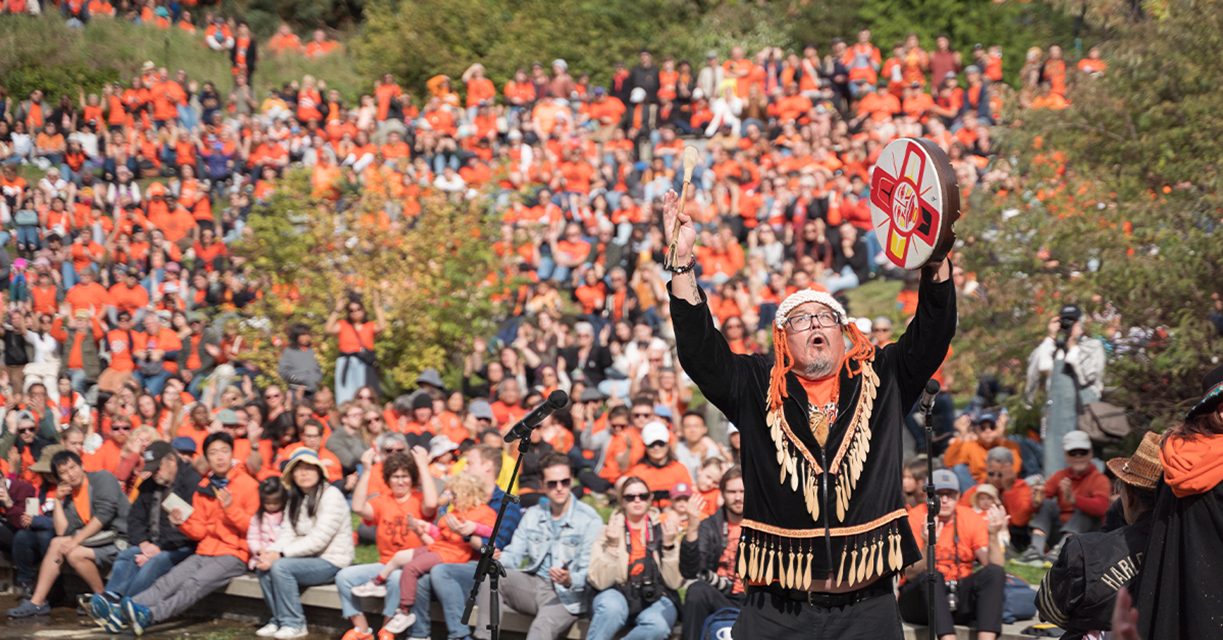 Orange Shirt Day participants on UBC Vancouver campus