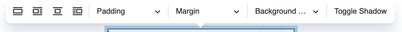 Options to select for a coloured box.