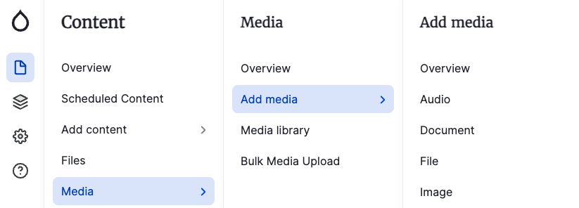 Content > Media > Add Media