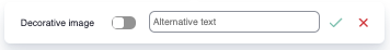 A screenshot of the Alternative text pop-up