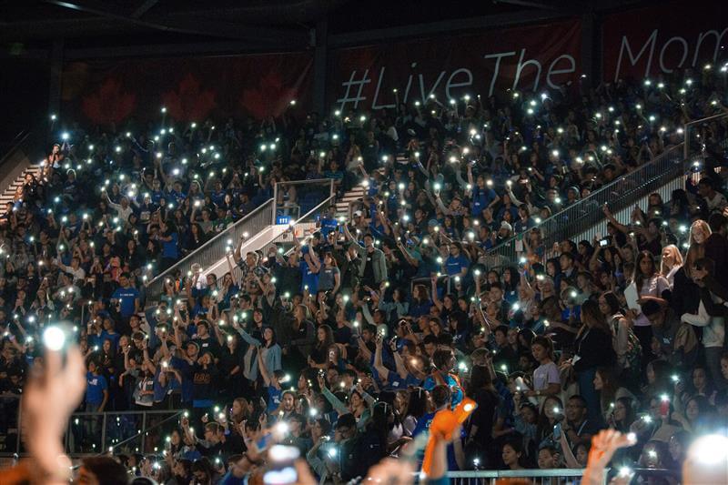 students gathered at the UBC Imagine Pep Rally