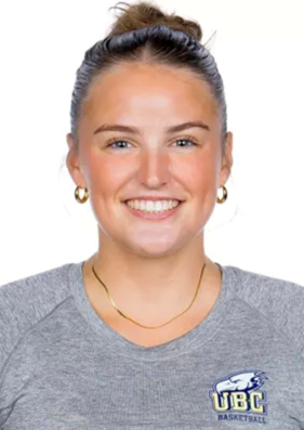 Jessica Orr wears a grey UBC-branded top