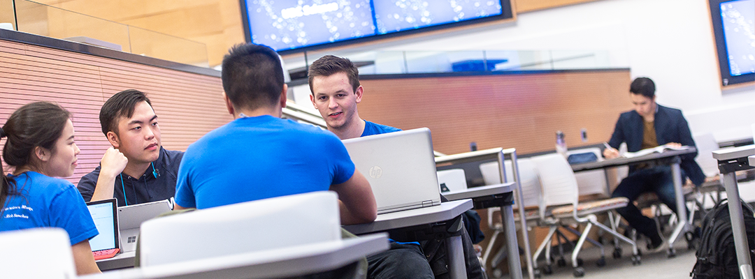 Students studying at a desk