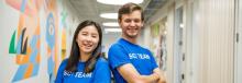 Two student leaders smiling