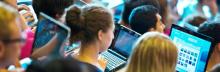 Students studying on a laptop